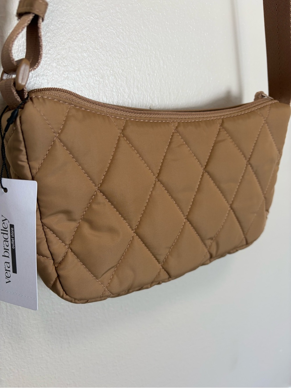 Vera Bradley Quilted Crossbody Bag in Camel